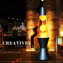 2017 New arrival Metal base Wax lamp volcanic Lava melt night light Creative decoration light Jellyfish light Dazzling Lava lamp