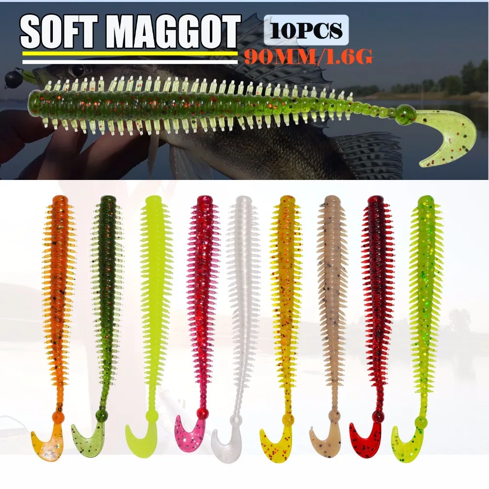 

Fishing Lures 10pcs/lot Artificial Sea Worms 95mm Earthworm Soft earthworm Sea Fishing Baits Colorful High Quality