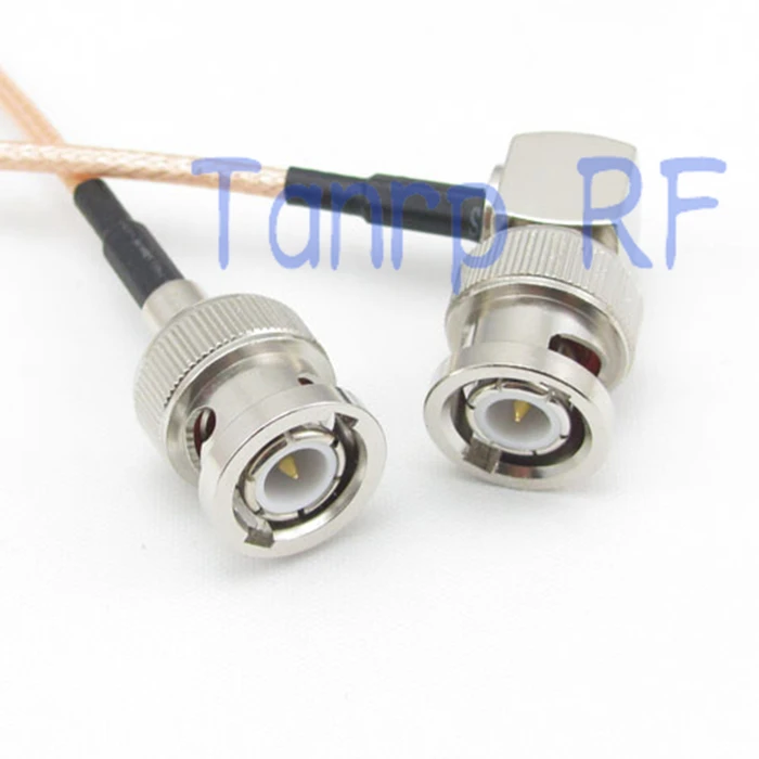

1PCS RG316 extension cable 3feet BNC male right angle to BNC male plug RF adapter connector 1M Pigtail coaxial jumper cable