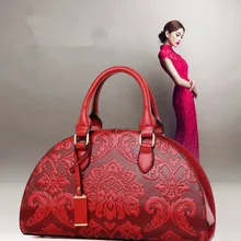 Китайский стиль кожаная сумочка женская мода сумки сумка Сумка Цветы Crossbody сумки