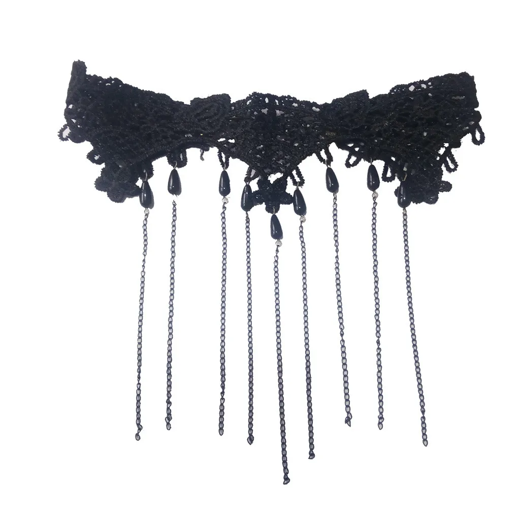 

2019 Diomedes New Fashion Lace Necklace Multi-layer Tassel Styling Ladies Item Lace Clavicle Chain 1224
