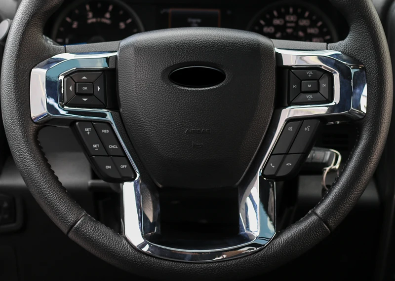 Для Ford F150 F-150- Expedition abs хром аксессуары для интерьера автомобиля рулевое колесо Кнопка накладка 1 шт