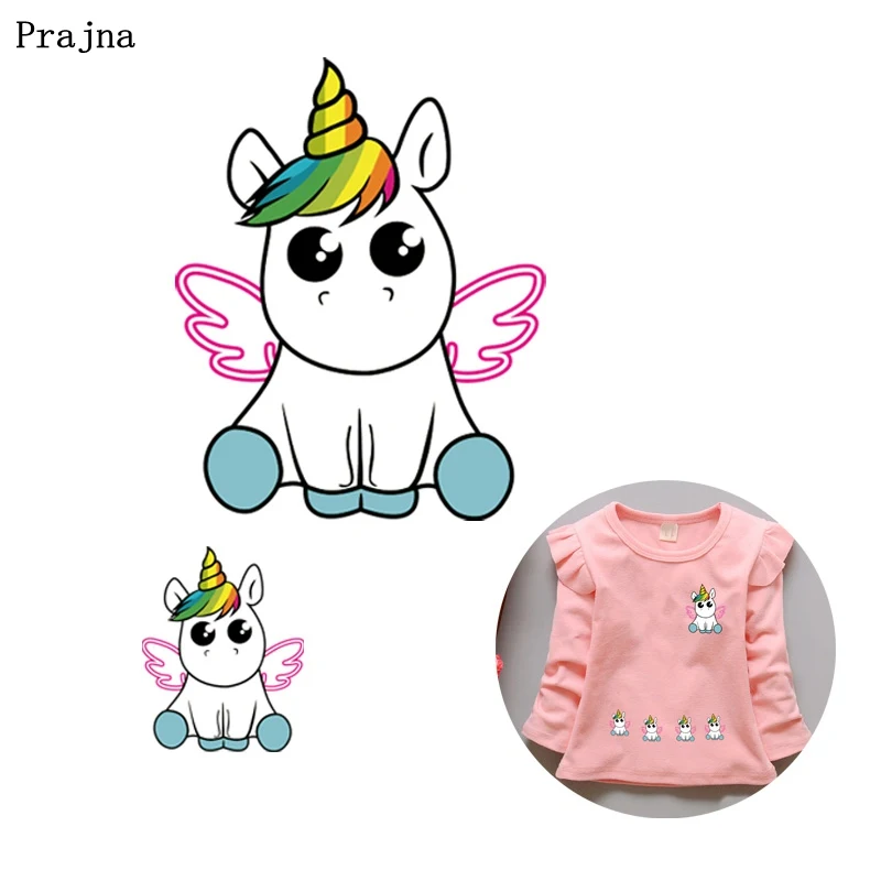 

Prajna Iron On Transfer Paper Unicorn Cute Rainbow Angel Iron On Patch For Cloth Heat Transfer Vinyl Sticker To Baby Clothing