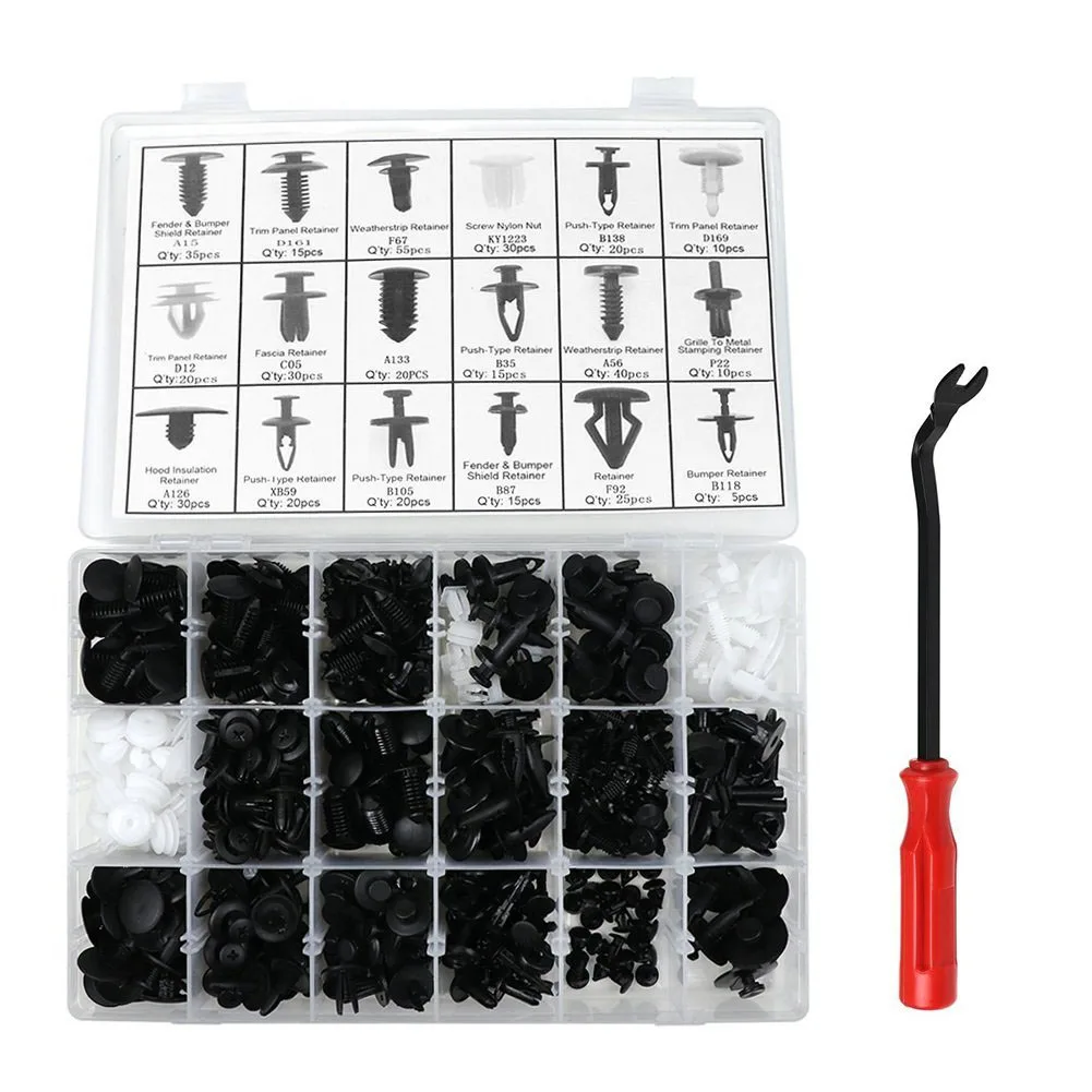 

415Pcs Push Retainer Kit with Fastener Remover, Auto Trim Clips Assortment