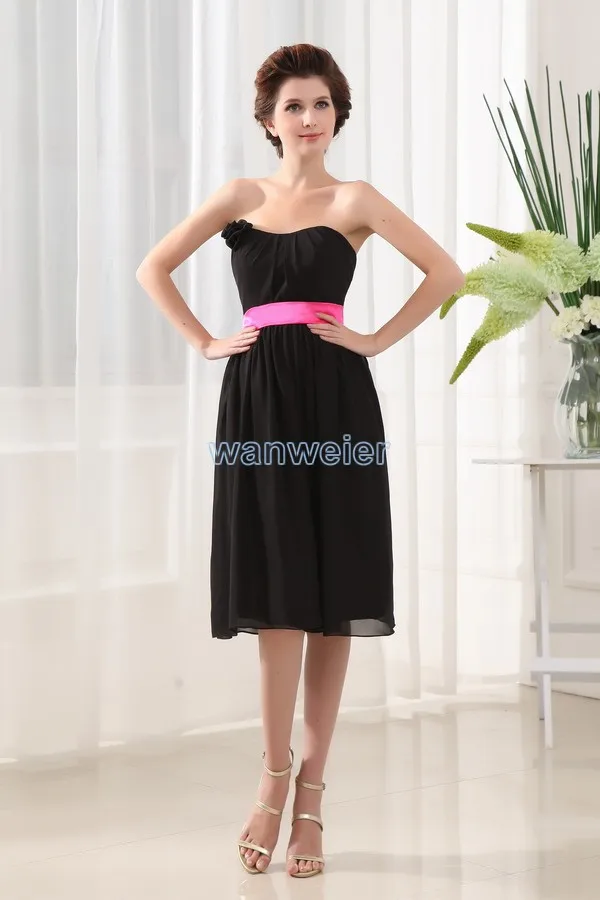 Дизайн vestidos formales Горячая невесты горничной настроить Короткие Черные Вечерние вечернее платье для выпускного