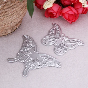 

2pcs/set Cutting Dies Butterfly Metal Cutting Dies Stencils for DIY Cutting Dies Die Cut Stencil Scrapbooking Decorative Craft