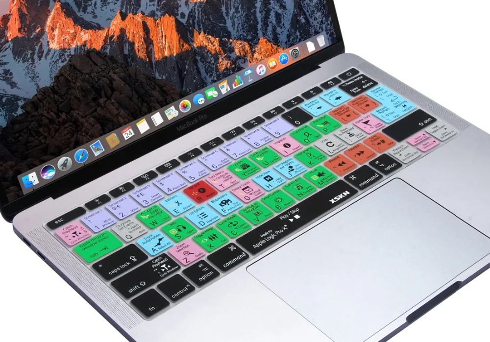 Чехол для клавиатуры XSKN Smart Skin силиконовый чехол Apple Logic Pro X с инструкцией Macbook 12