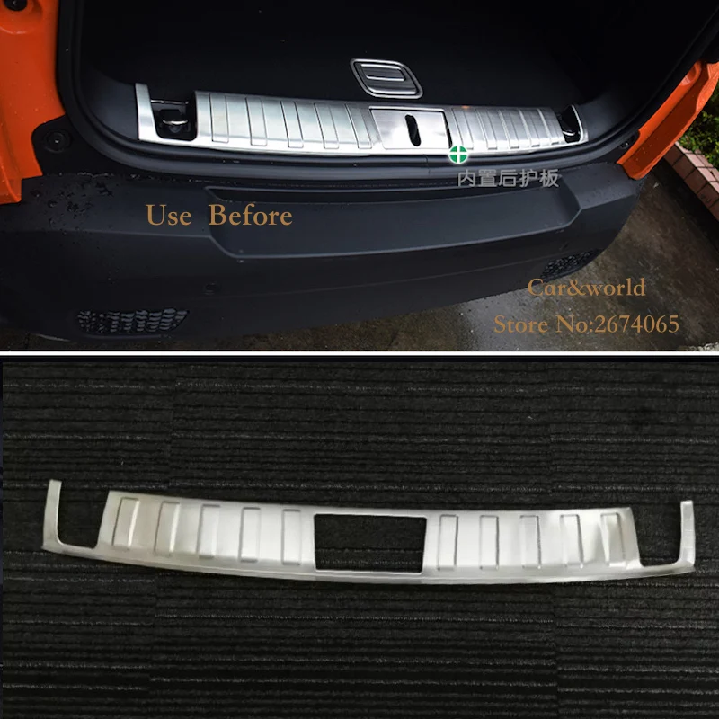 

For Jeep Renegade 2015 2016 2017 Rear Bumper Protector Tailgate Trunk Guard Trim Stainless Steel Car-styling Accessories