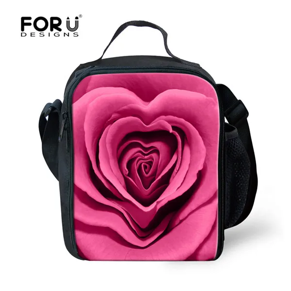 FORUDESIGNS/3D красочные цветочные сумки для обедов для женщин Розовая роза еда Упаковка Сумки для хранения термо ланчбокс для детей Lancheira - Цвет: C0126G