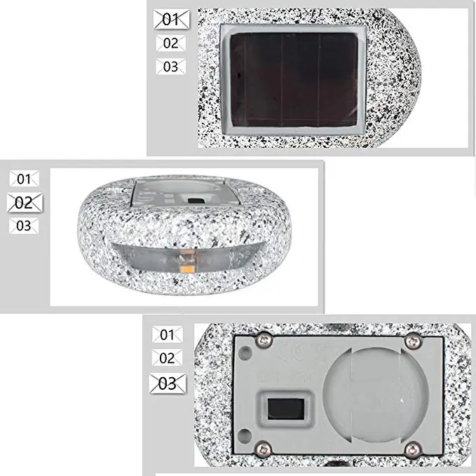 Lámpara Solar impermeable para decoración de jardín,piedra de imitación