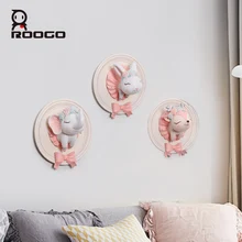 Roogo Air балетные стены Висячие чаши украшения дома аксессуары 3D смолы милые тарелки фигурки животных ручной работы посуда подарок для друзей