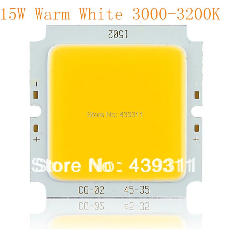 15W COB светодиодный теплый белый 3000-3200K чистый белый 6000-6500K поверхностный источник света 300mA 44-54V 1275-1425LM S чип 5 шт