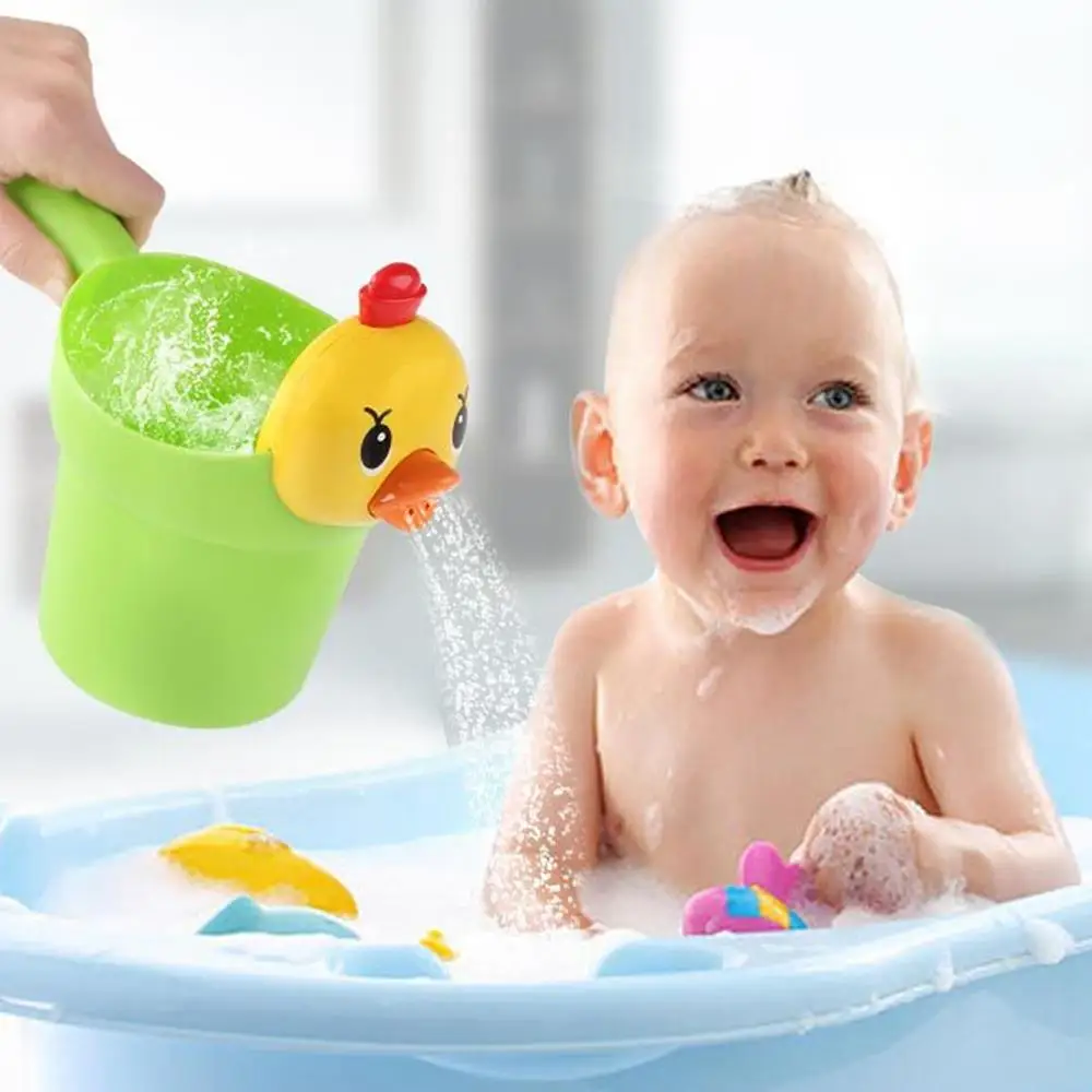 Most effective 4/5 PCS Funny Children's Bathing Toy Soft Plastic Chick Shampoo Water Spoon Toy Beach Toys For Baby