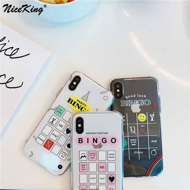 

For Korean style small lattice Case Niceking For iPhone X XR XS MAX 6 6S 7 8 Plus 6 S Case Clear Soft TPU Back Cover Case Coque