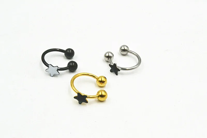 20pcs Free Shippment 16G Surgical Steel Circular Barbells Horseshoe