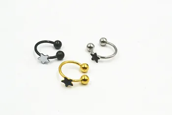 

20pcs Free Shippment 16G Surgical Steel Circular Barbells Horseshoe Nose/Ear Ring Lip Ring,BCR Body Piercing earring tragus ring