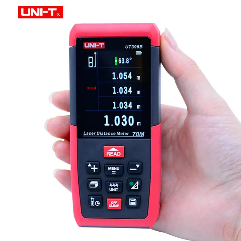 

Professional Laser Distance Meters UNI-T UT395B 70M Laser Range finder Digital range finder Measure Area/volume Tool