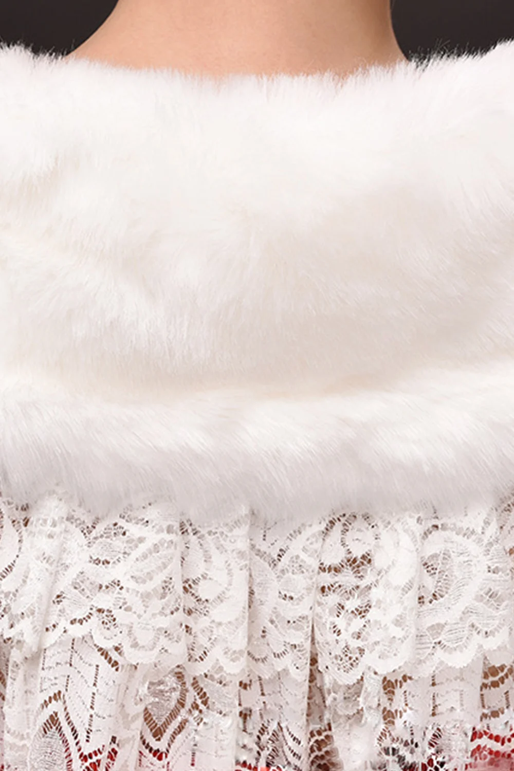 MisShow Cheap Wedding Shawl Shrug Faux Fur Wrap Ivory White Wedding Bolero 2017 Fur Coat Cape Wedding Accessories Bridal Jacket