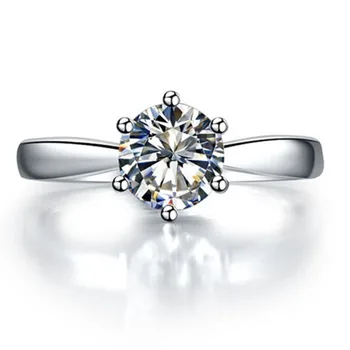 

Positive Moissanite Genuine Lab Grown Moissanite Ring for Women Engagement Solitaire Ring Jewelry 1.5 CT Sterling Silver Ring