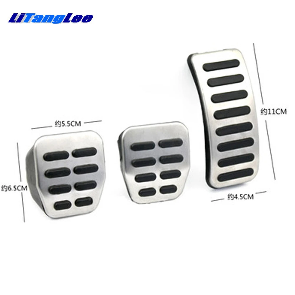 LitangLee Car Accelerator Pedal Pad Cover Sport Racing Design Foot Throttle Pedal Cover For Volkswagen VW Amarok 2010~2018 MT (1)
