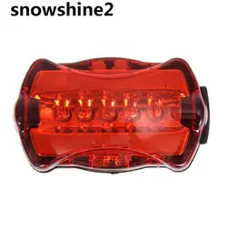 Snowshine2 #3522 5 шт. Велоспорт велосипед Велосипедный Спорт 5 LED Фонарь Детская безопасность Предупреждение лампа заднего света оптовая продажа