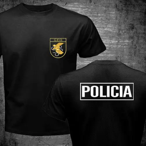 Испанская национальная полиция футболка спецназ GEO GOES логотип Espana Policia camisetas hombre футболка homme фитнес уличная одежда - Цвет: no 3