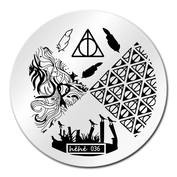 

Bird Feather Nail Art Stamping Template Image Plate hehe036 Nail Stamping Plates Manicure Stencil Set For Nail 3D Steel Stamping