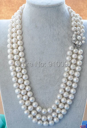 

LHX54143>>>> 3ROW 22-24" 9-10mm ROUND WHITE FRESHWATER PEARL NECKLACE