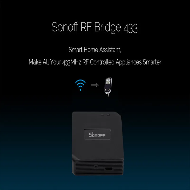 

Sonoff Smart home automation Switch RF Bridge 433 433MHz Radio Wifi Remote DIY Timer Smart Home Anti-Theft Alarm And Fire Alarm