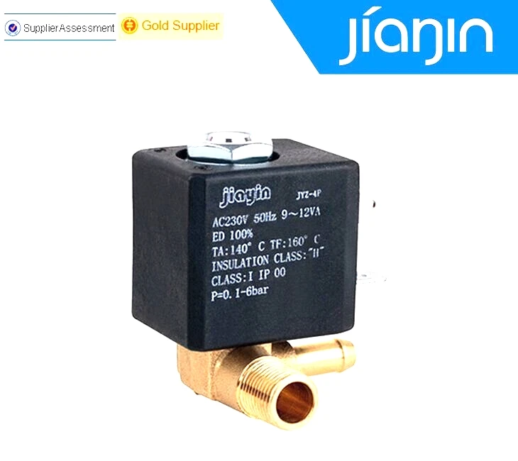 10 шт./лот, происхождения JYZ-3 нормально закрытый N/C AC 230 в G1/8 'Латунь Утюг Паровая вода 2 позиции 2 способ электромагнитный клапан