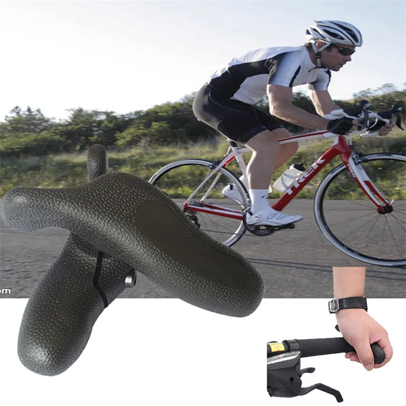 2pc Mountain Bike bicycle grips components Bar Ends Handlebars Ergonomic Soft handles Plug covers wholesale #2a14 (2)