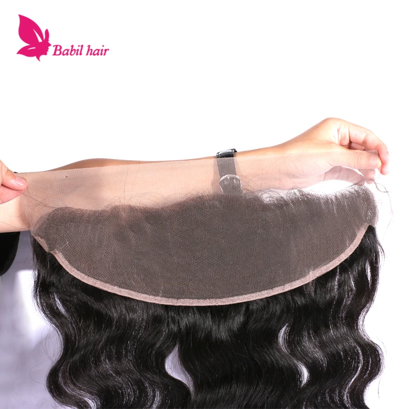 

7A Peruvian Lace Frontal Closure 100%Unprocessed Human Hair 13x4 Bleached Knots Virgin Frontal Body Wave Full Lace Frontal