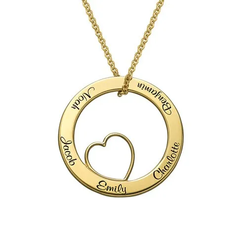 Популярное дизайнерское круглое перsoalized ожерелье в форме сердца в сверчке на заказ ожерелье Новое поступление Engarved имя ожерелье для женщин