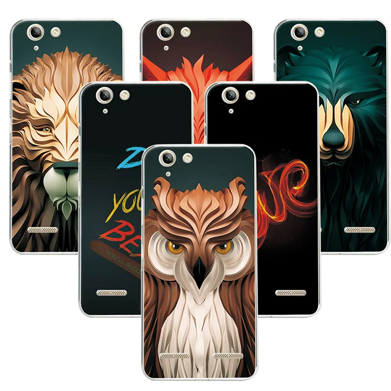 

Coque For Lenovo k5 Case Cover Attractive Fashion Lion fox Painting Back Protector For Lenovo Vibe K5 / K5 Plus Lemon 3