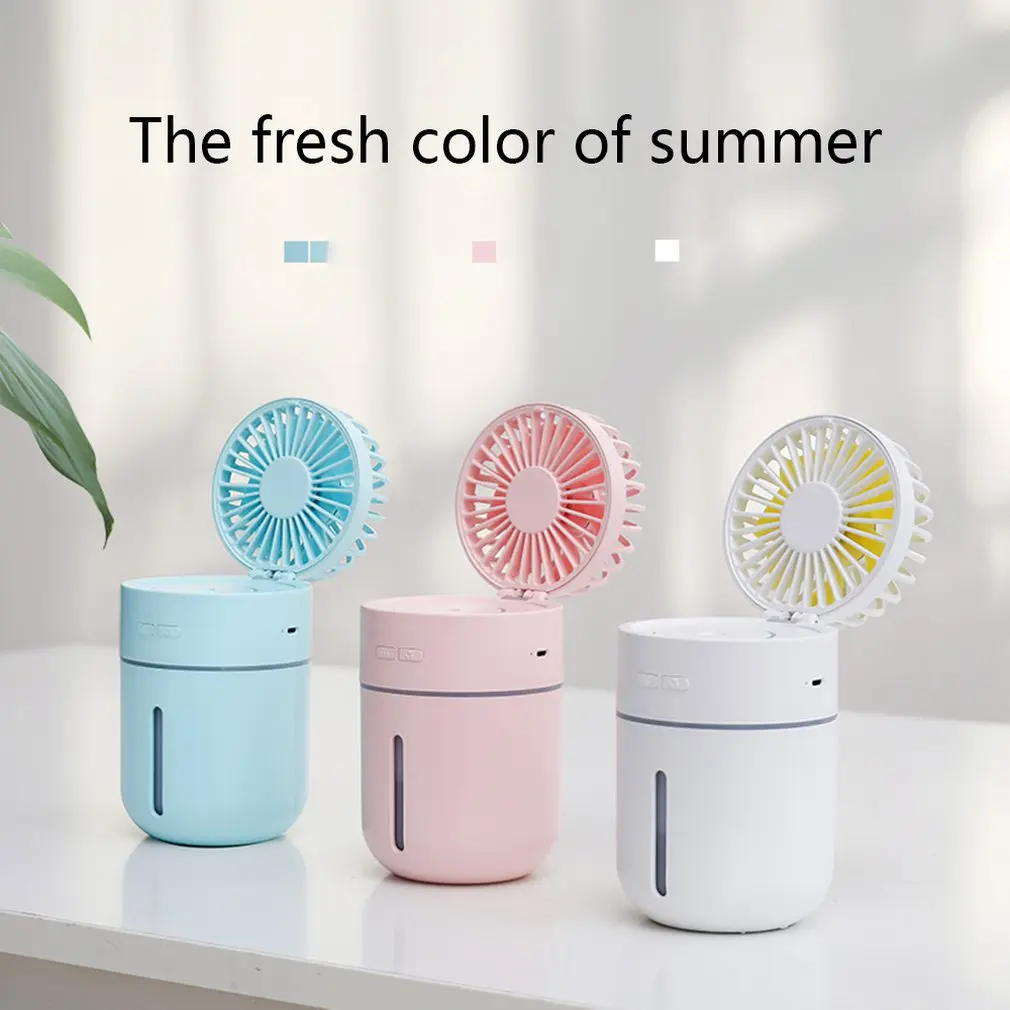 

Dual Use Mini Humidifying fan 400ml Water Box Rechargeable Desktop Cooler T9 Magic Summer Cooling Tool