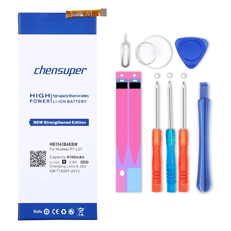 Новинка 2019 chensuper Оригинал 4100mAh HB3543B4EBW для Huawei Ascend P7 P7-L00/L05/L07/L09/L10 батарея | Мобильные