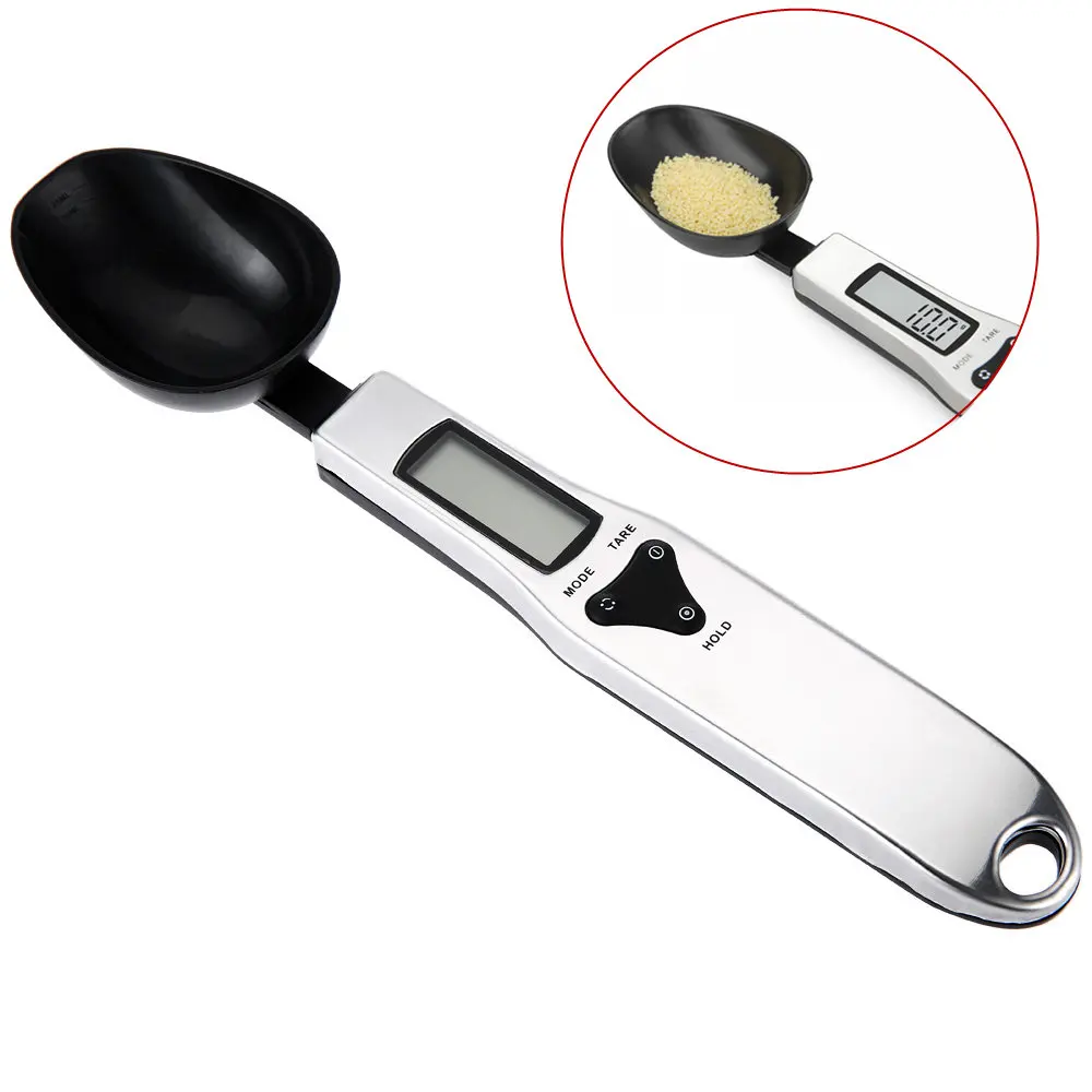 

Portable Digital Kitchen Scale LCD Measuring Spoon Scale Ounce Scoop Kit Electronic Food Scale Balance Cuisine Measuring Tools