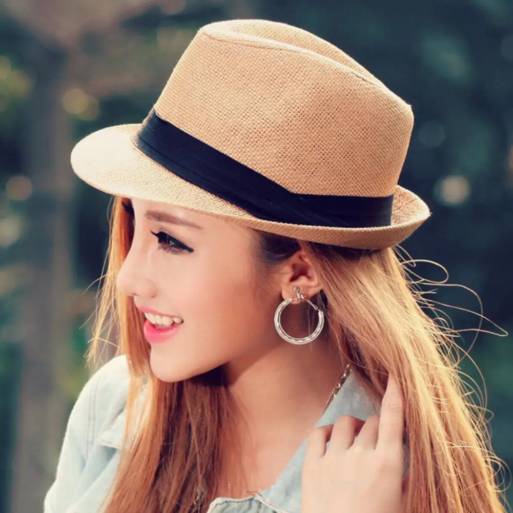 

2018 Summer Unisex Hat Casual Fashion Jazz Caps Color Trend Beach Vacation Sun Hats Cool Breathable Sun Cap For Men And Wowen
