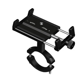 

Aluminum Bicycle Phone Holder For 3.5-6.2 Inch Smartphone Adjustable Support Gps Bike Phone Stand Mount Bracket Black #8