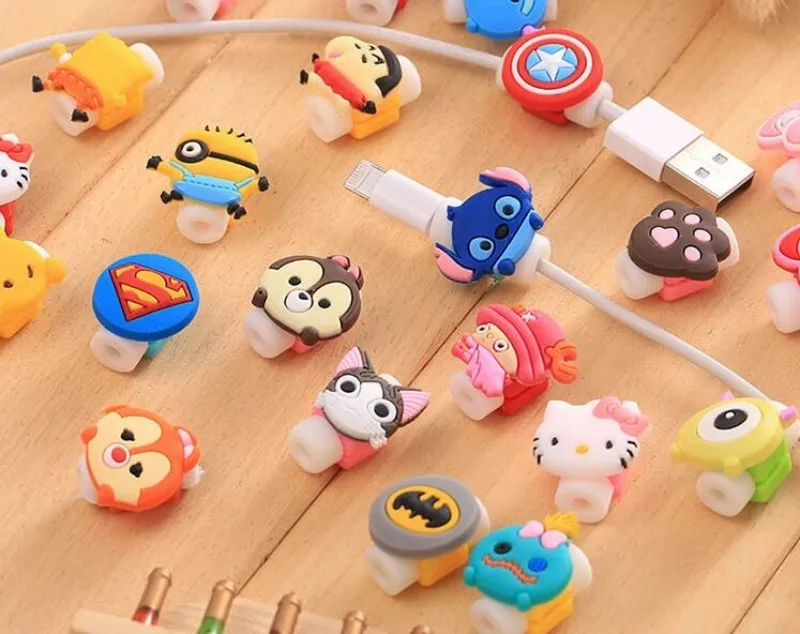 Промоакция 20 шт./лот Милая мультяшная фигурка USB кабель для передачи данных