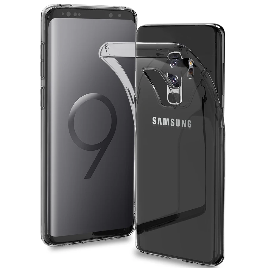 Прозрачный мягкий чехол из ТПУ для samsung Galaxy S9, чехол для задней панели, защитный чехол для телефона, Fundas, силиконовая оболочка S 9 для samsung S9Plus Plus