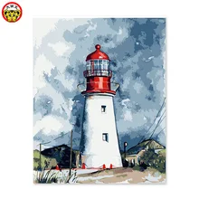 Цифровая живопись декоративная живопись цвет акриловый Маяк собственный цвет