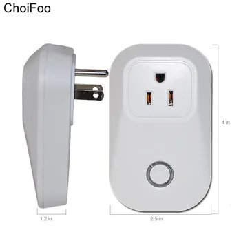 

Hot Alexa voice control ChoiFoo Smart Plug wifi Power Socket Plug Outlet Smart Home Wireless Controls for ios Andriod smartphone