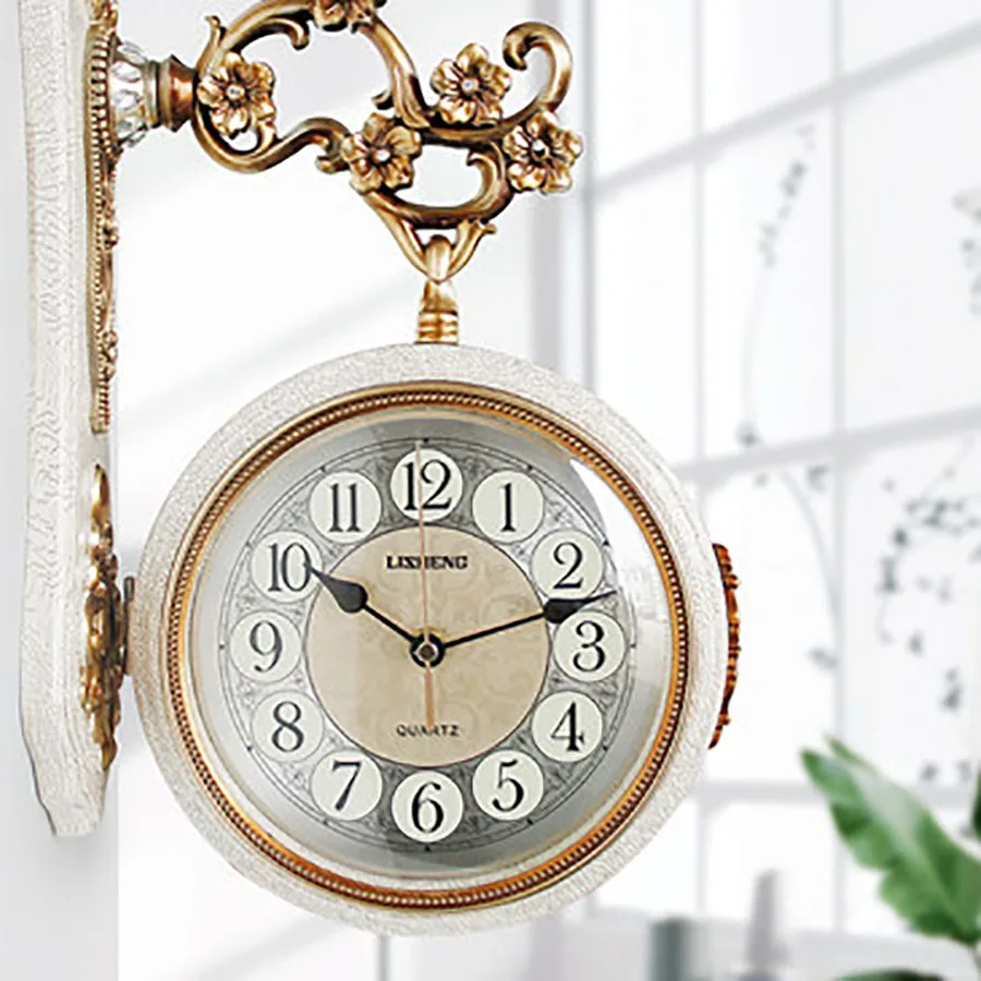 

Double-Sided Wall Clock European Living Room Hanging Table Creative Pow Patrol Watch Mechanism Silent Kitchen Living Room Clock
