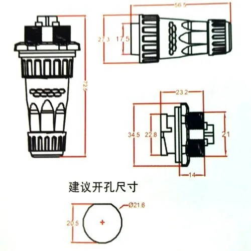 10 компл./лот 2 Pin винт блокировочный трос водонепроницаемый коннектор-адаптер мужского и женского пола Панель монтируемый светодиодный фонарь лампа контакты адаптера переменного тока M22
