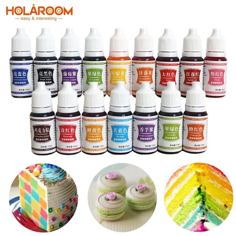 

10ml DIY Cake Cookie Pastry Edible Pigment Macaron Cream Dessert Food Edible Color Pigment Handcraft Coloring Ingredients Supply