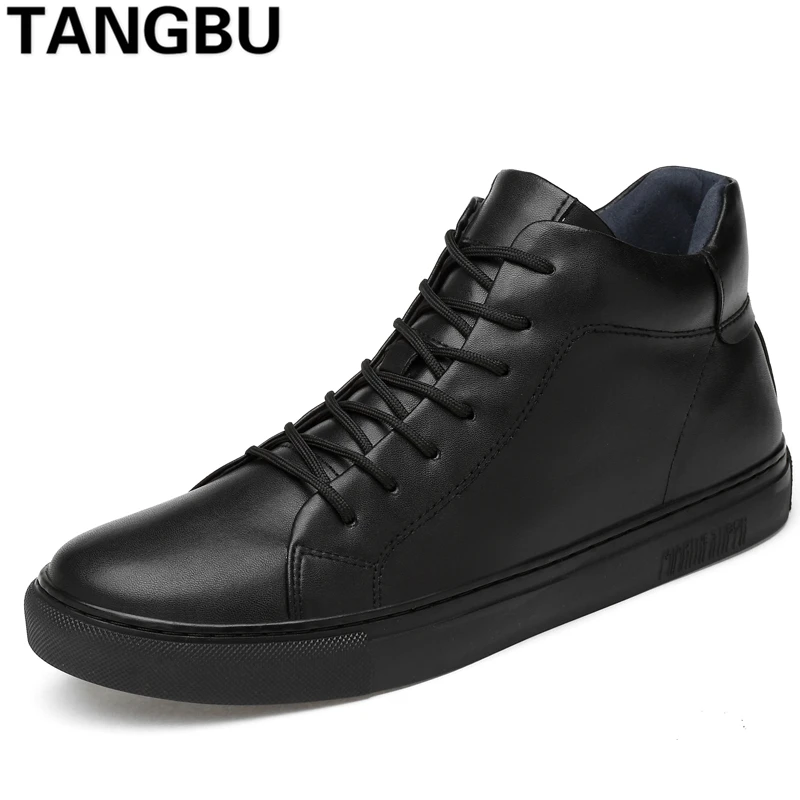 

High Quality Genuine Leather Men Skateboarding Shoes Lace Up Breathable Casual Sneakers Fashion Men Trainers Shoes Size 38-44