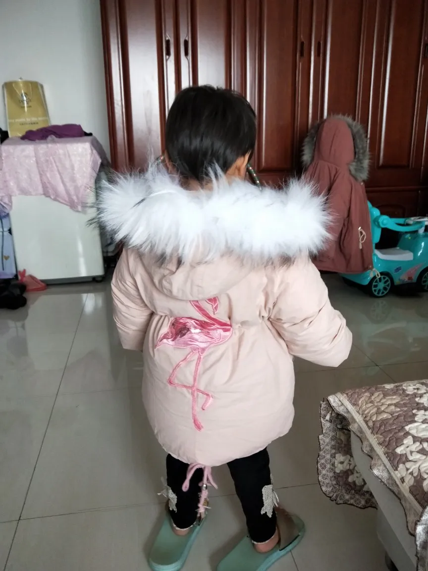 Детская куртка на подкладке из хлопка, воротник из натурального меха