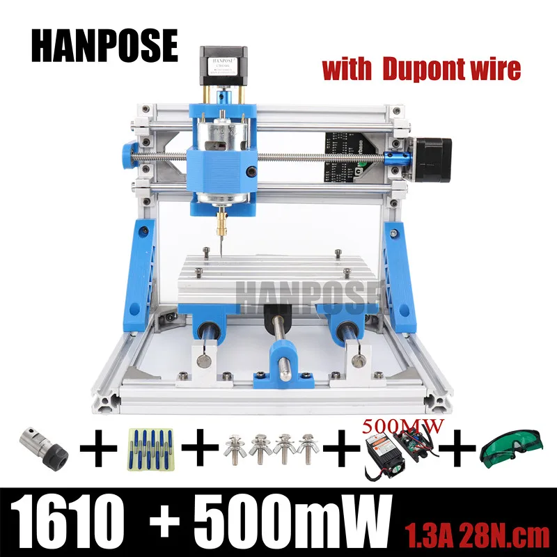 CNC 1610 с ER11, diy ЧПУ гравировальный станок, мини Pcb фрезерный станок, резьба по дереву, ЧПУ маршрутизатор, cnc1610, лучшие передовые игрушки - Цвет: 1610 500mw