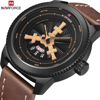 

NAVIFORCE 2018 New Men Fashion Outdoor Waterproof Sport Quartz Watch Military Leather Men Leisure Clock Watch Relogio Masculino